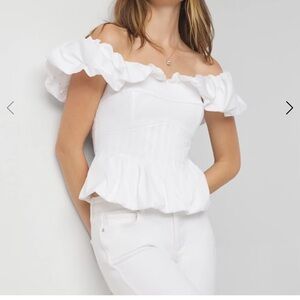 Elegant Off-Shoulder White Top